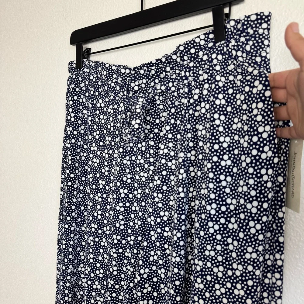 Women’s Polka Dot Blue And White loose Pants Business Casual L